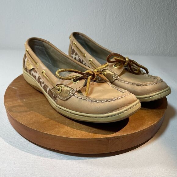 Sperry - Angelfish gold leopard Boat Shoes 9 - Picture 5 of 7